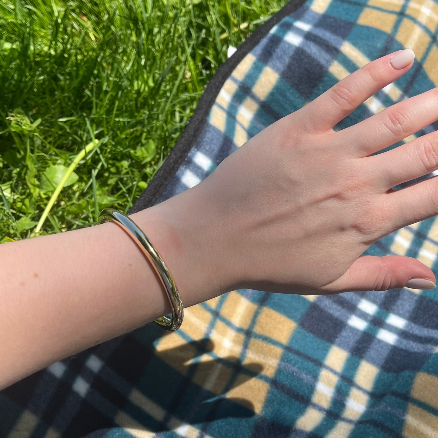 Gold Orb Bangle | Solid Gold Bracelet Priced by Weight in Canada