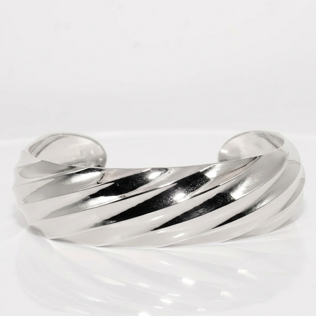Solid Gold Textured Cuff
