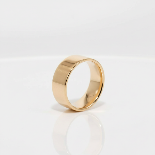 Solid Gold Flat Band Ring
