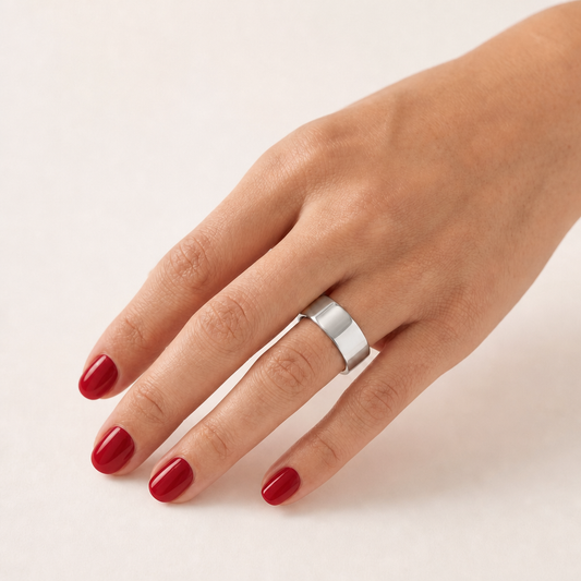 Solid Gold Flat Band Ring