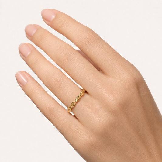 Solid Gold Twisted Ring