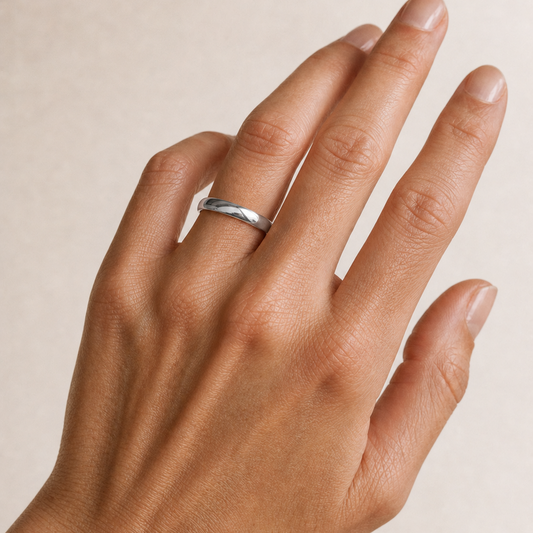 Solid Gold Slim Wedding Band Ring