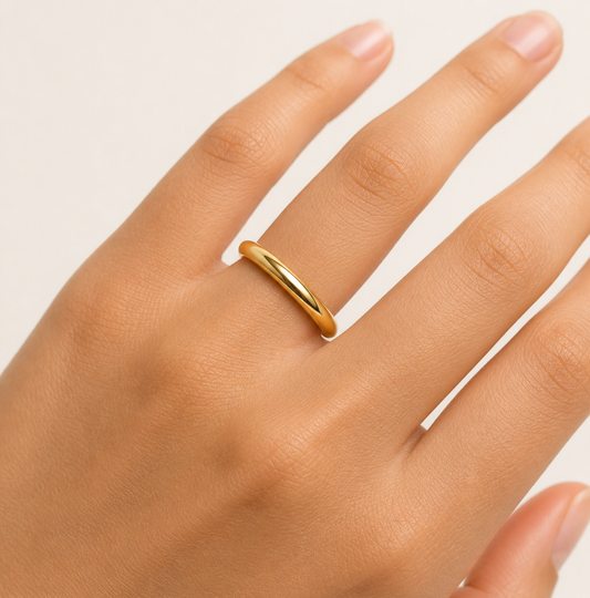 Solid Gold Round Ring 3mm
