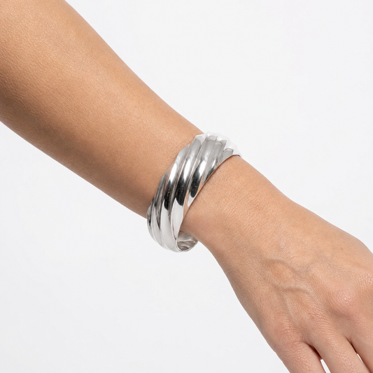 Solid Gold Textured Cuff