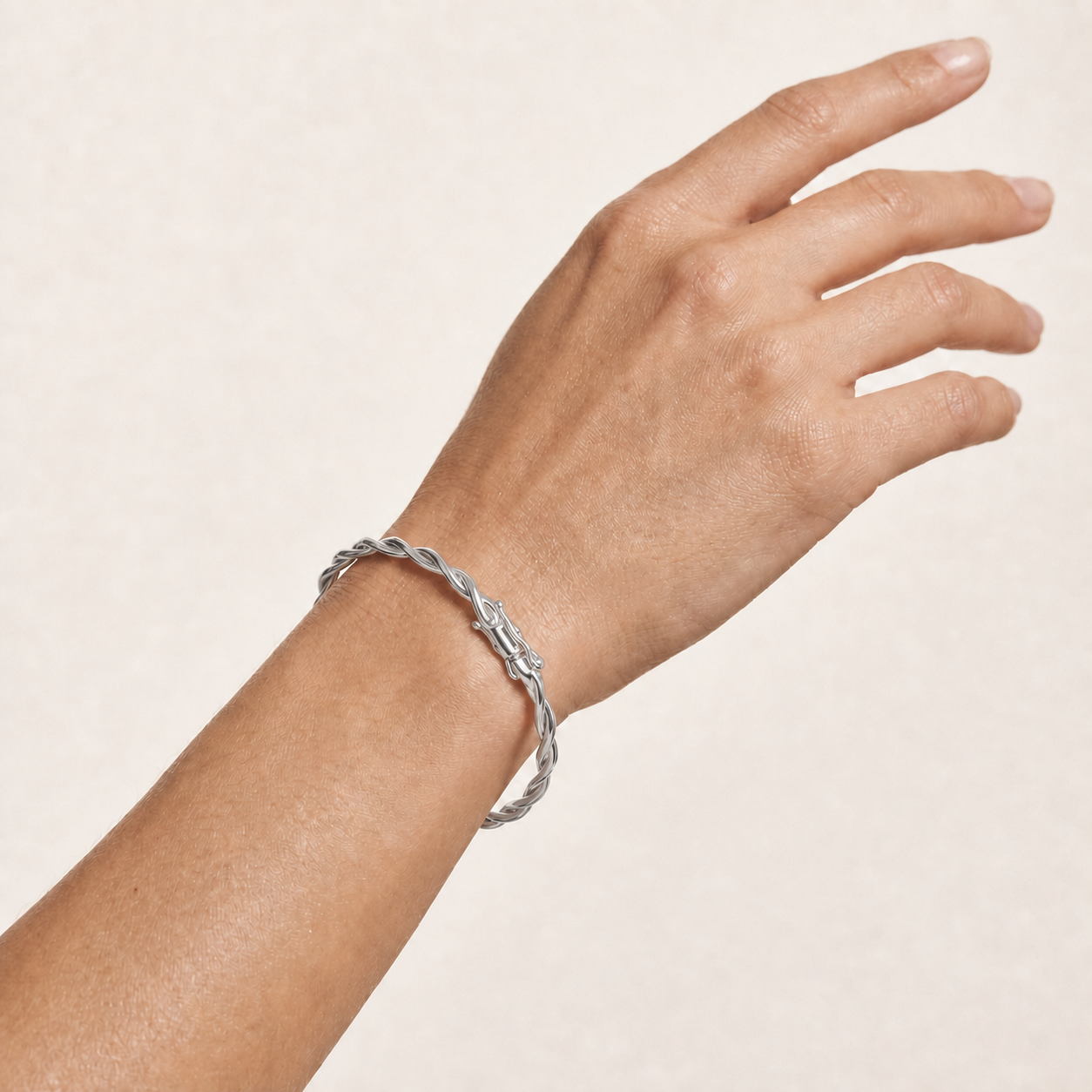 Solid Gold Twist Bangle