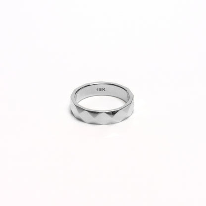 Gold Faceted Band | Solid Gold Ring Priced by Weight in Canada