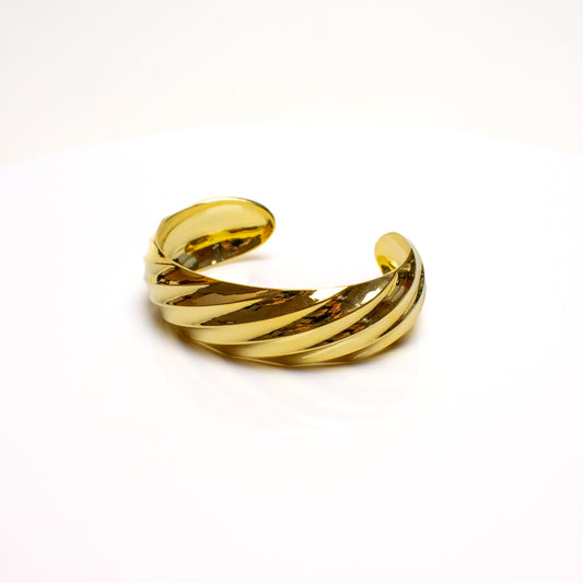 Gold Textured Bangle | Solid Gold Bracelet Priced by Weight in Canada