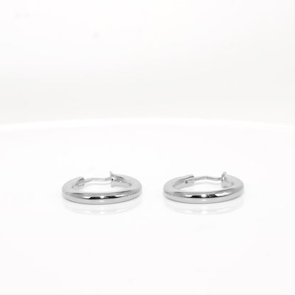 Solid Gold Domed Hoop Earrings