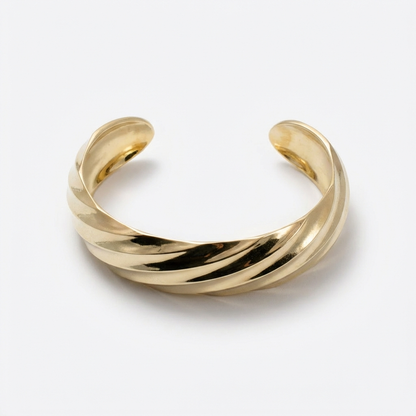 Solid Gold Textured Cuff