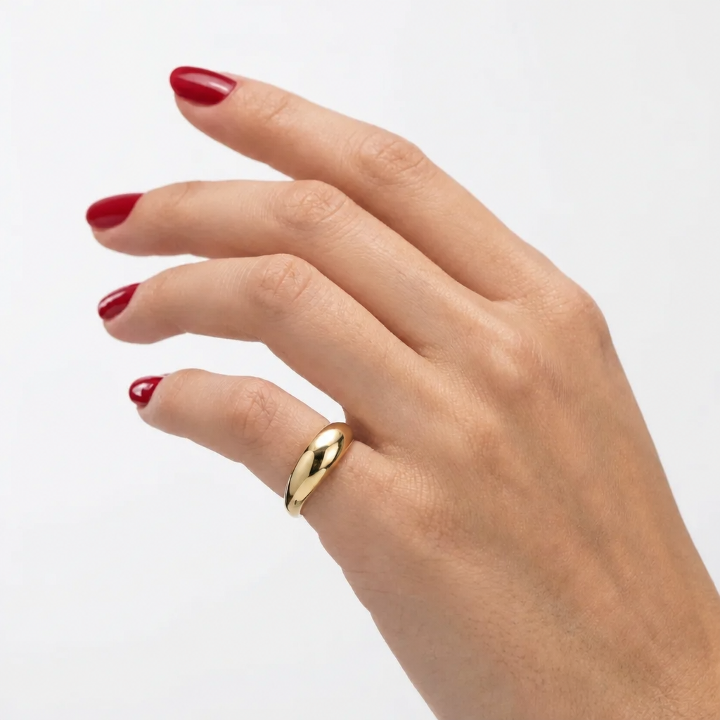 Solid Gold Dome Ring
