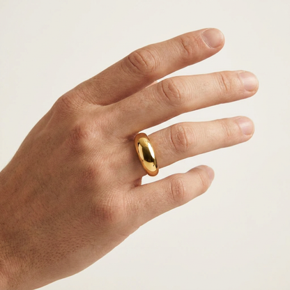 Solid Gold Dome Ring