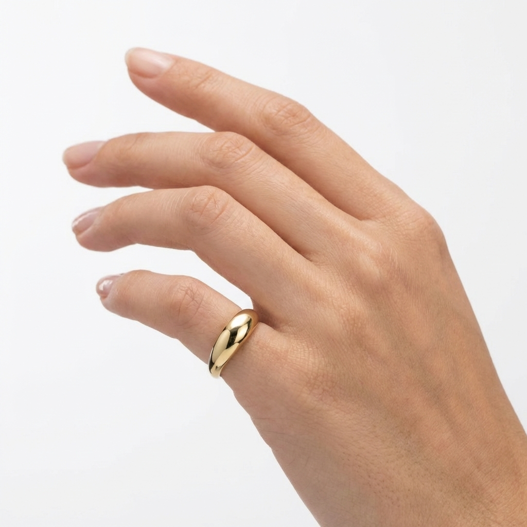 Solid Gold Dome Ring