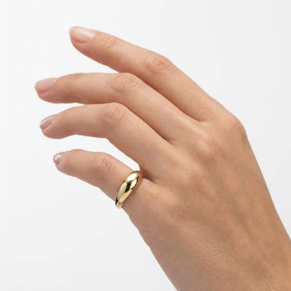 Solid Gold Dome Ring