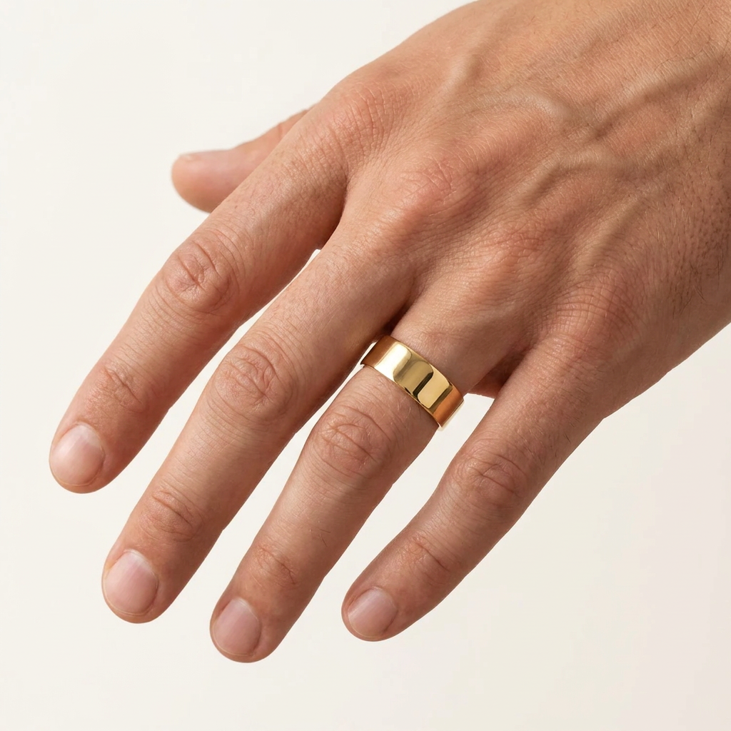 Solid Gold Flat Band Ring