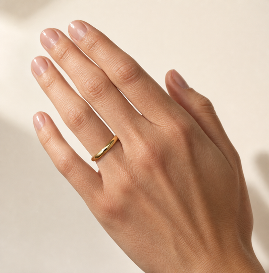 Solid Gold Round Ring 3mm