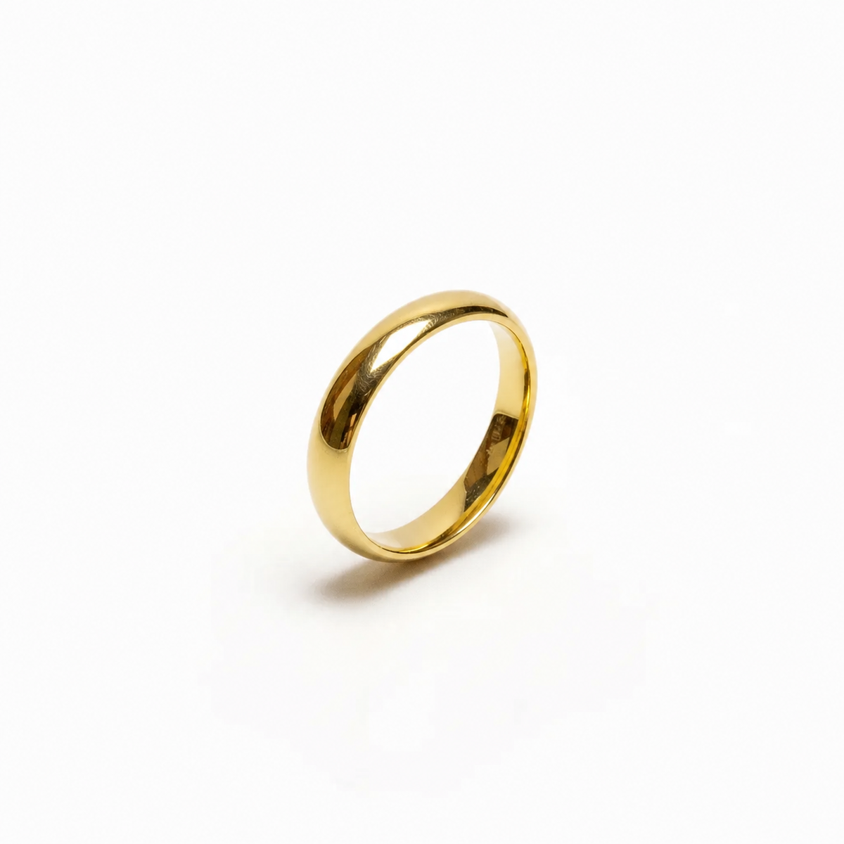 Solid Gold Slim Wedding Band Ring