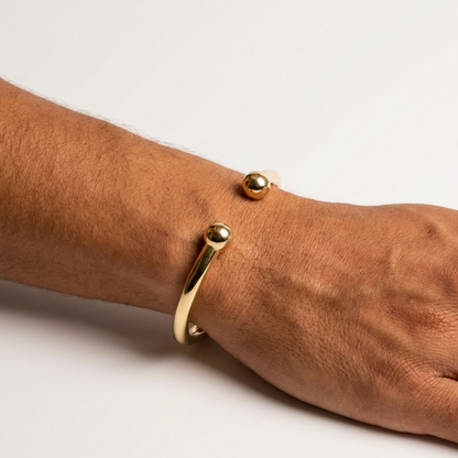 Solid Gold Orb Cuff