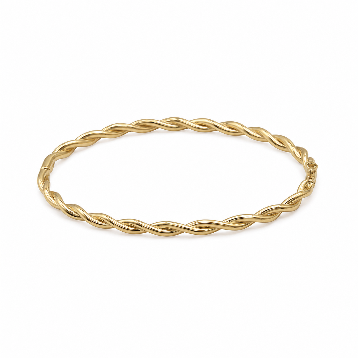 Solid Gold Twist Bangle