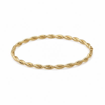 Solid Gold Twist Bangle