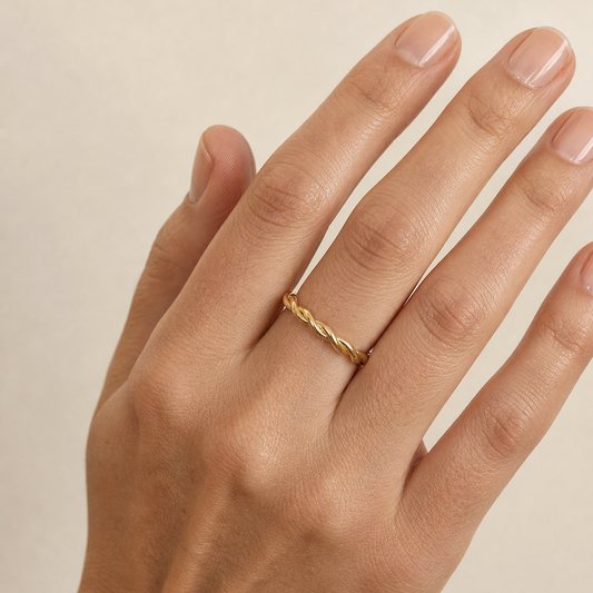 Solid Gold Twisted Ring