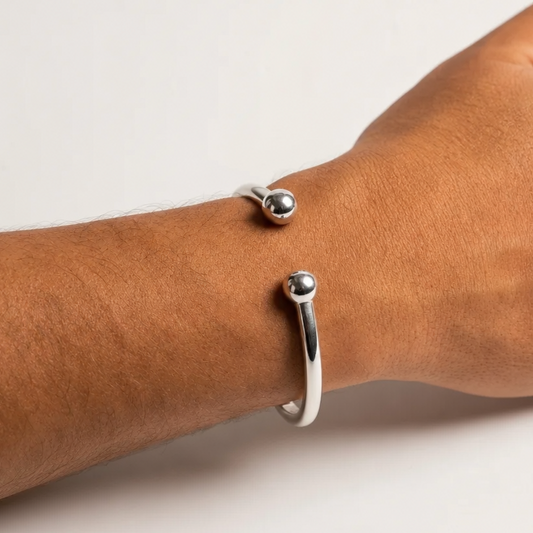 Solid Gold Orb Cuff