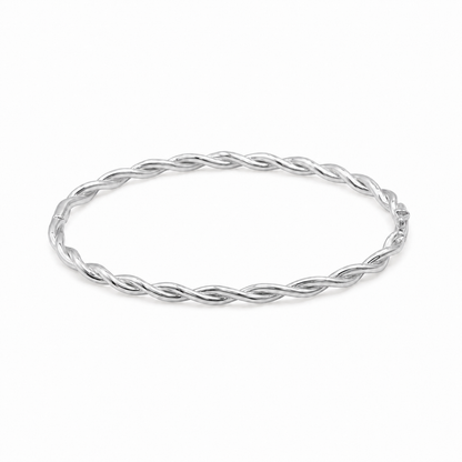 Solid Gold Twist Bangle