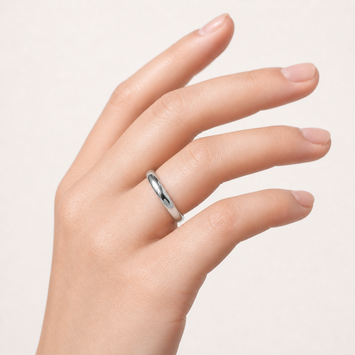 Solid Gold Slim Wedding Band Ring